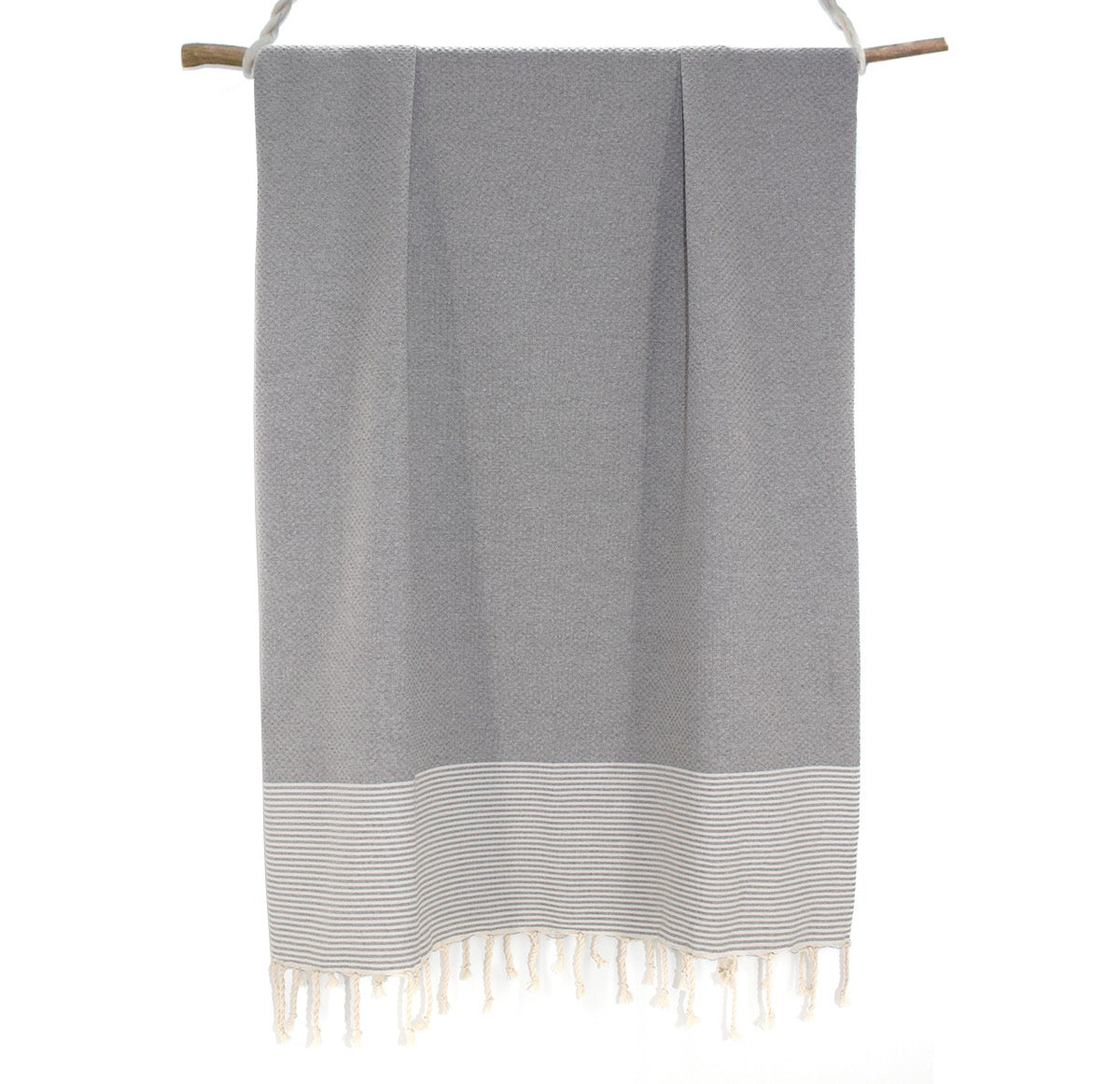 Lot de 2 foutas coton 100x200 ERICEIRA - gris perle