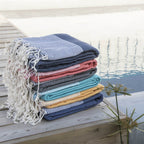 Lot de 2 foutas XXL coton 200x200 ERICEIRA - jaune safran