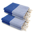 Lot de 2 foutas XXL coton 200x200 ERICEIRA - bleu grec
