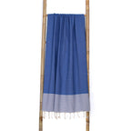 Lot de 2 foutas XXL coton 200x200 ERICEIRA - bleu grec