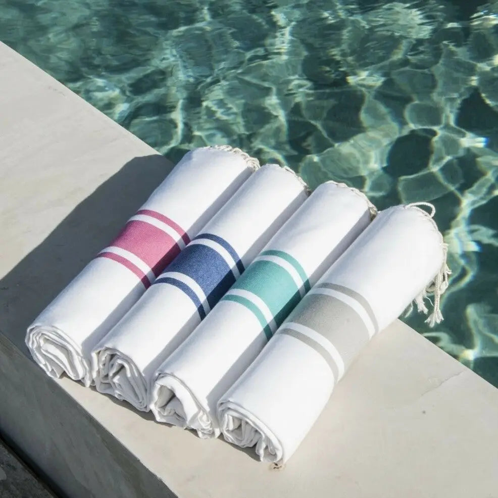 Fouta blanche coton 100x200 ST TROPEZ    febronie.com