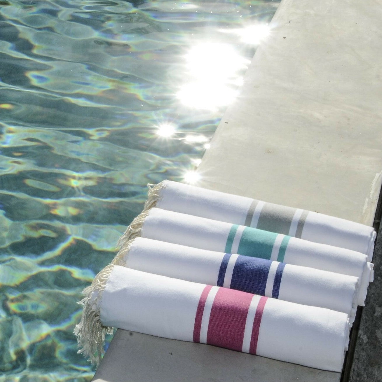 Fouta blanche coton ST TROPEZ 100x200