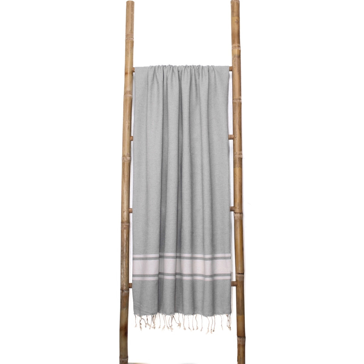Lot de 2 foutas coton 100x200 MALIBU gris perle