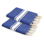 Lot de 2 foutas coton 100x200 MALIBU - bleu grec