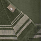Fouta éponge coton vert kaki 100x180 FARO    febronie.com
