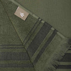 Fouta éponge coton vert kaki 100x180 FARO    febronie.com