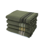 Fouta éponge coton vert kaki 100x180 FARO    febronie.com