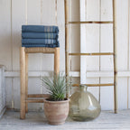 Fouta éponge coton bleu orage 100x180 FARO    febronie.com