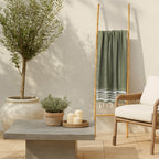 Fouta coton 100x200 NEWPORT vert olive