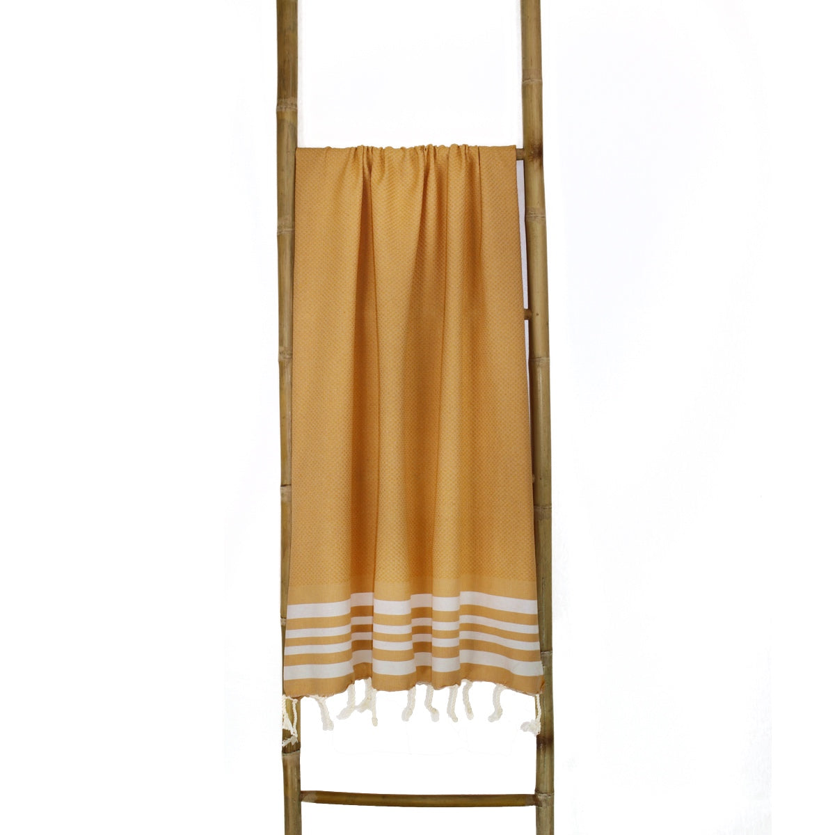 Fouta coton 100x200 NEWPORT jaune moutarde