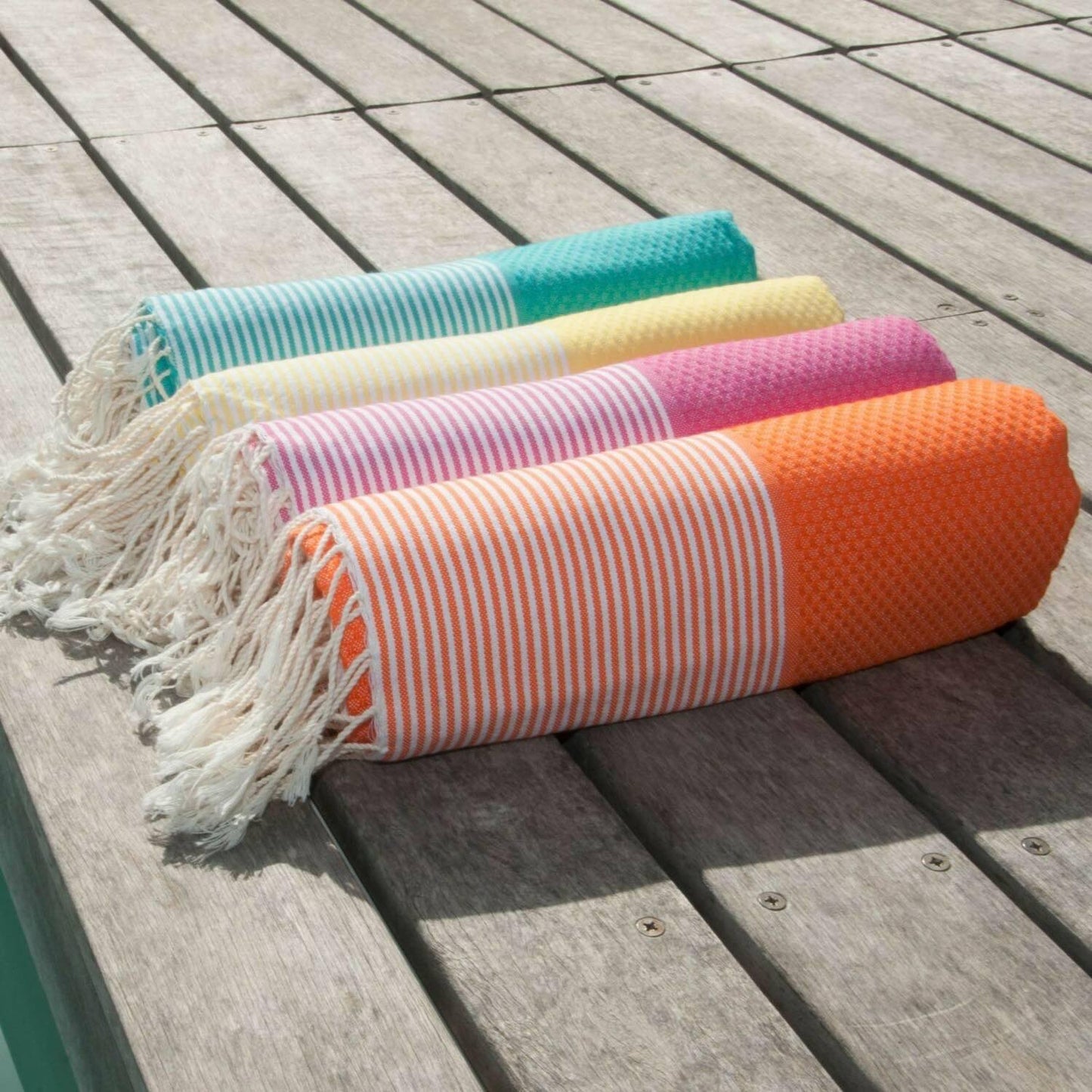 Fouta nid d'abeille coton IBIZA 100x200