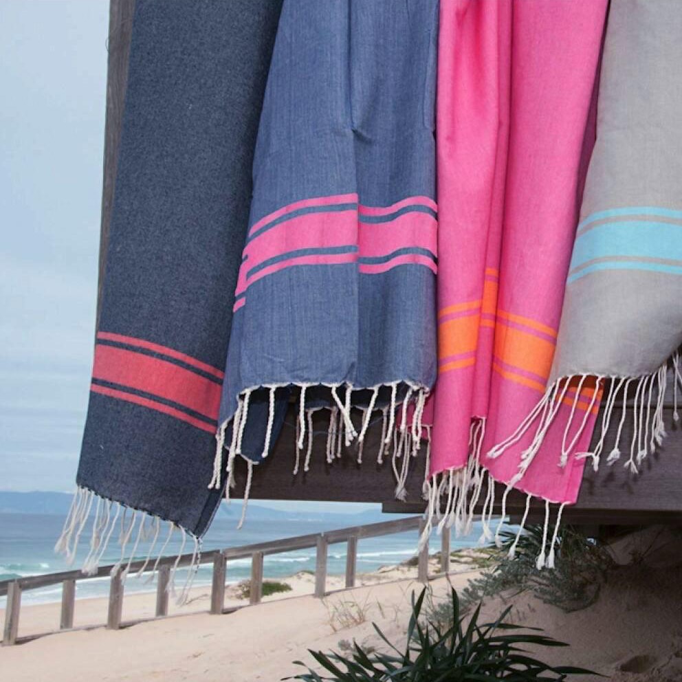 Fouta bicolore coton ST TROPEZ 100x200