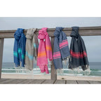 Fouta bicolore coton 100x200 ST TROPEZ    febronie.com