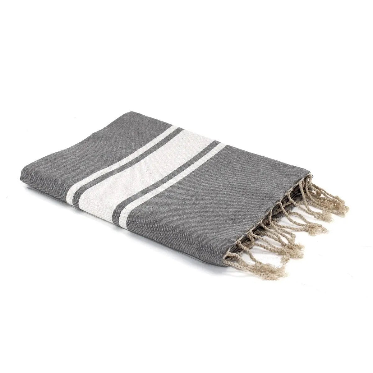 Fouta bande blanche coton ST TROPEZ 100x200 - febronie.com