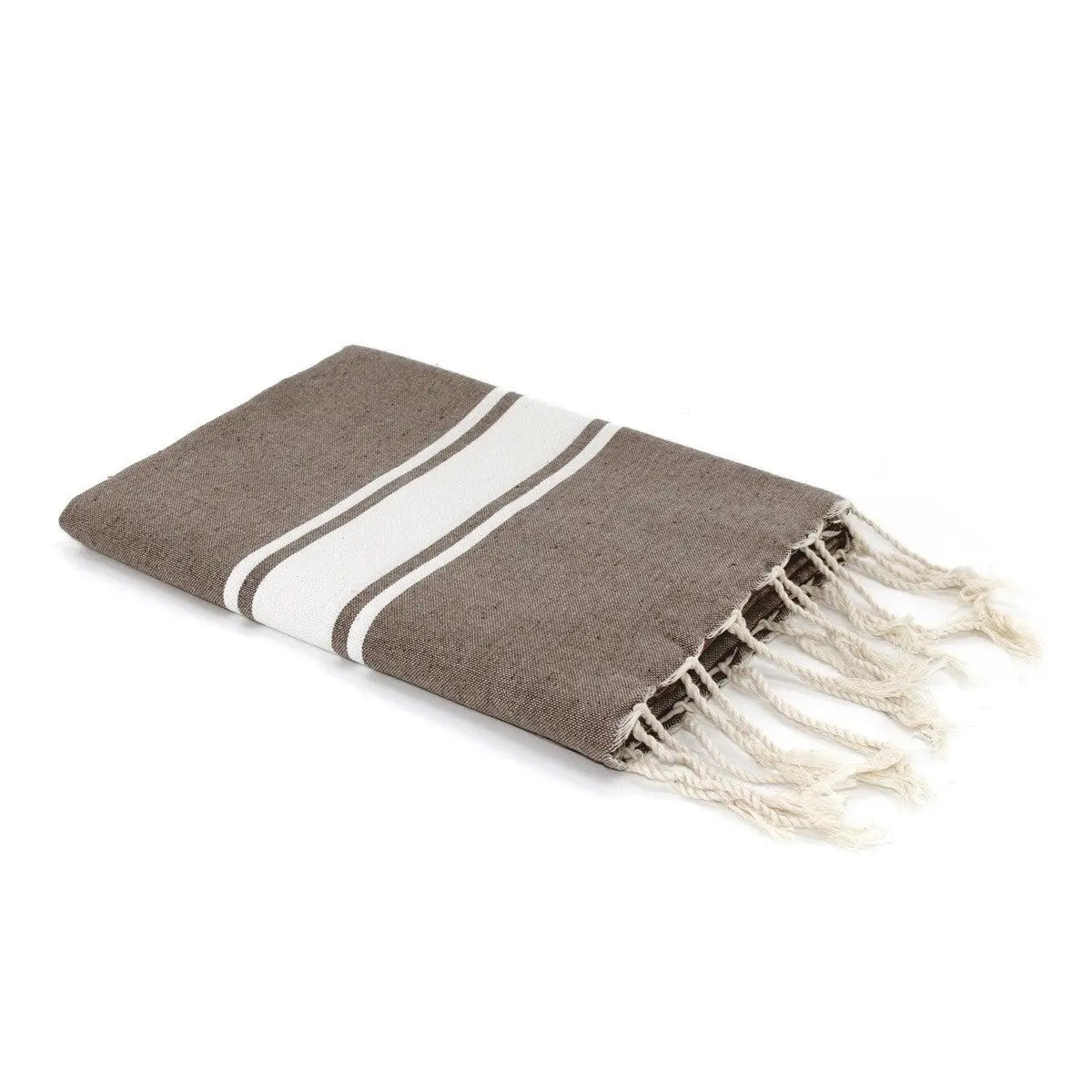 Fouta bande blanche coton ST TROPEZ 100x200 - febronie.com