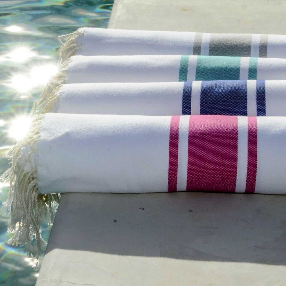 Fouta blanche coton ST TROPEZ 100x200