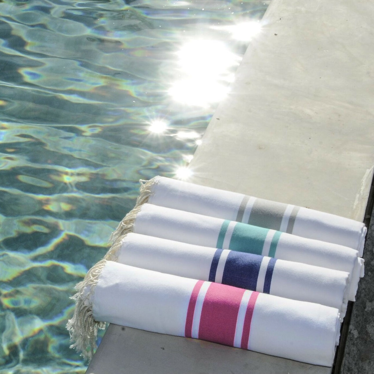 Fouta blanche coton ST TROPEZ 100x200