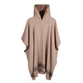 Poncho éponge coton sable 100x88 FARO - sable / noir - febronie.com