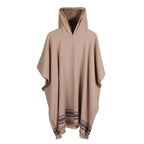 Poncho éponge coton sable 100x88 FARO - sable / noir - febronie.com