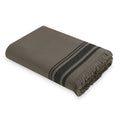 Fouta éponge XXL coton vert lichen 200x180 FARO - vert lichen / noir - febronie.com