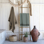 Fouta éponge XXL coton vert lichen 200x180 FARO    febronie.com
