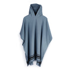 Poncho éponge coton bleu orage / noir FARO - 100x88 - febronie.com
