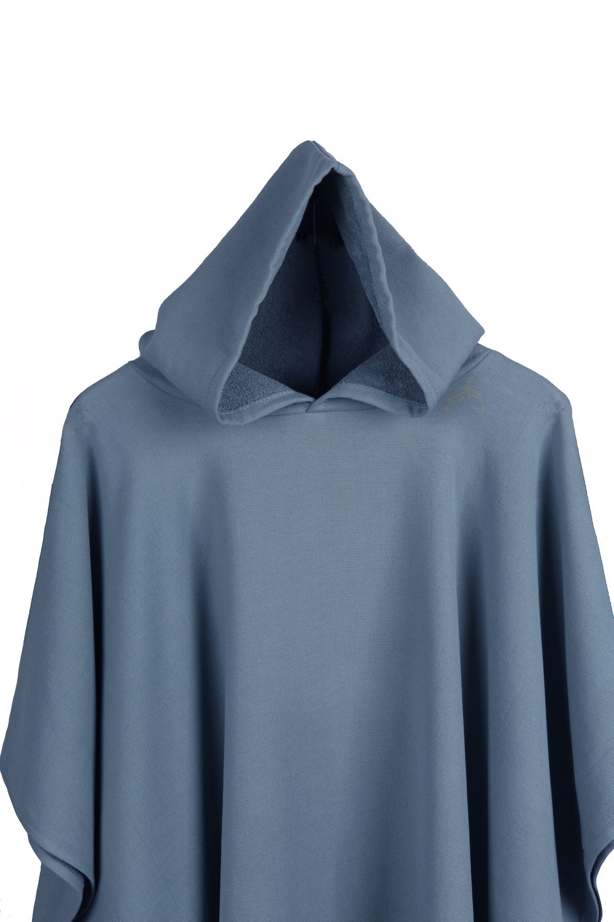 Poncho éponge coton bleu orage / noir FARO - 100x88 cm