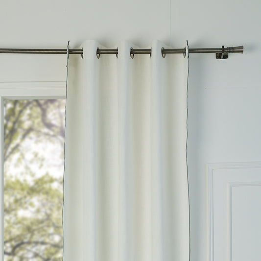 Eyelet curtain in washed linen ERNEST 140x290