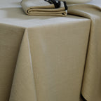 Nappe lin lavé 150x300 ERNEST - naturel / noir