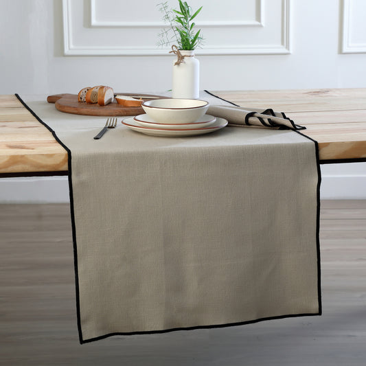 Table runner in washed linen ERNEST 50x150