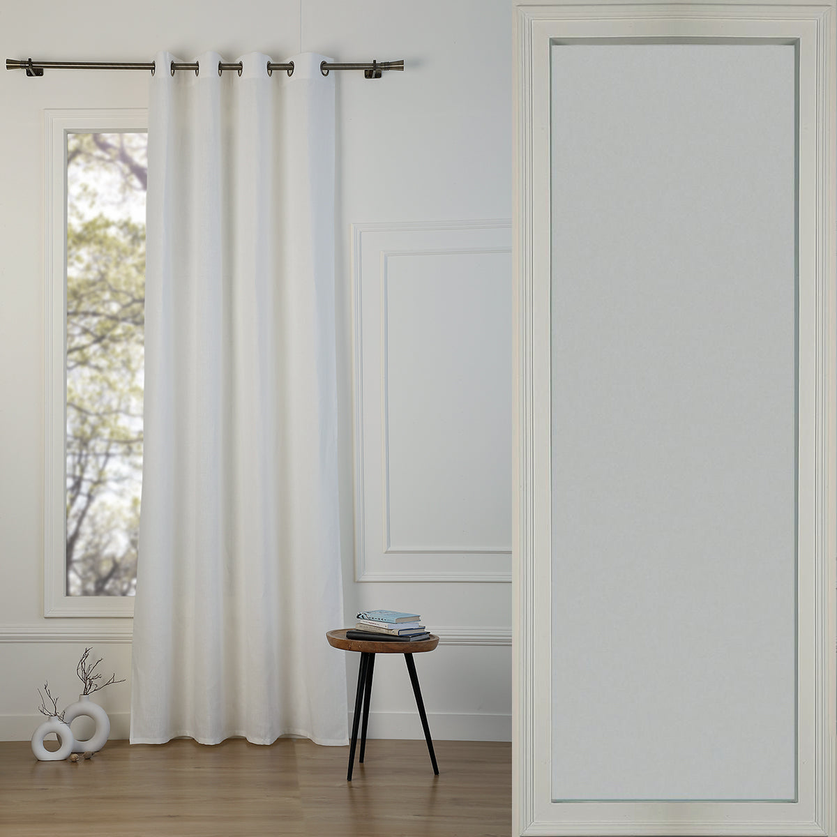 Rideau à oeillets toile de coton 140x260 LOUIS    febronie.com