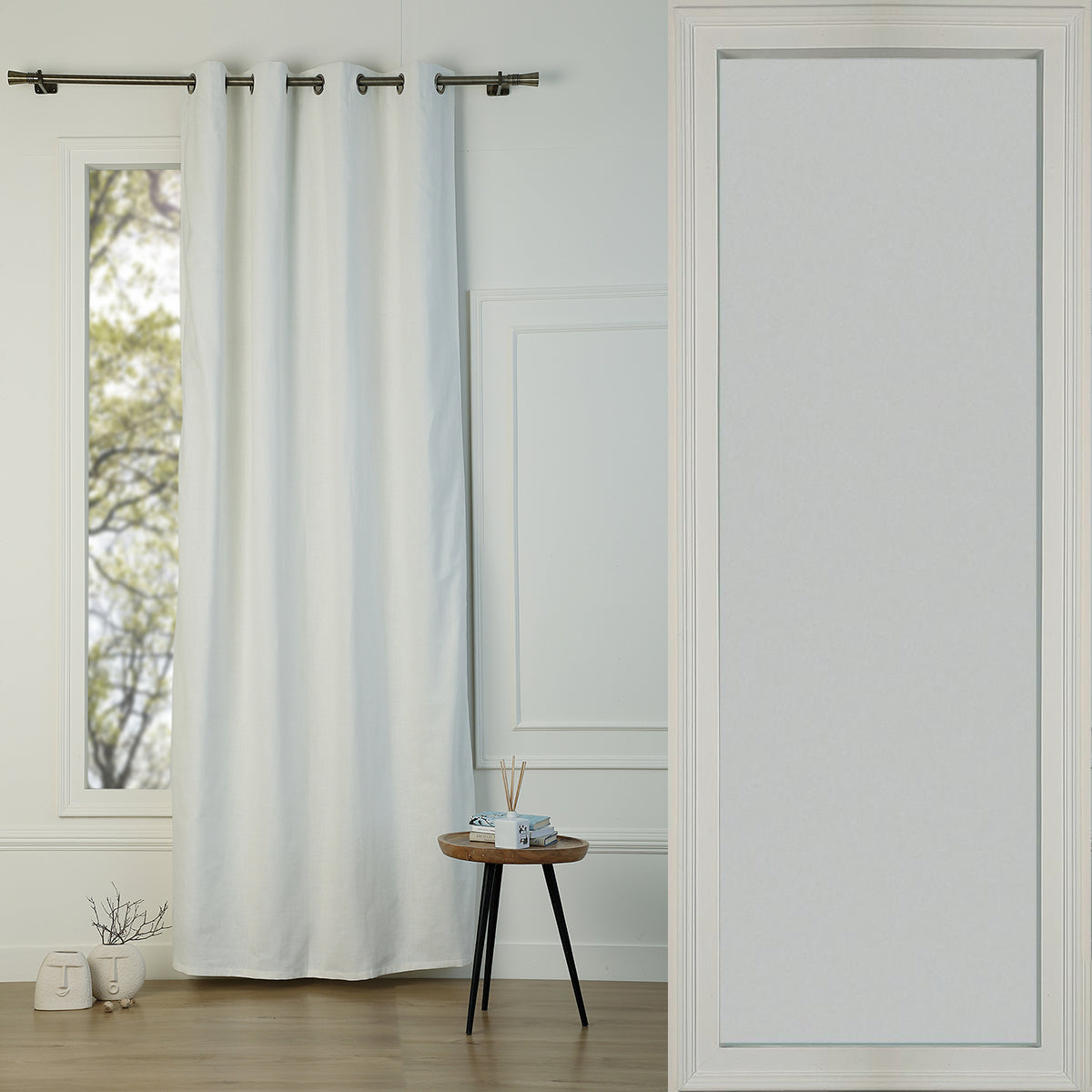 Rideau occultant à oeillets toile de coton 130x260 LOUIS    febronie.com