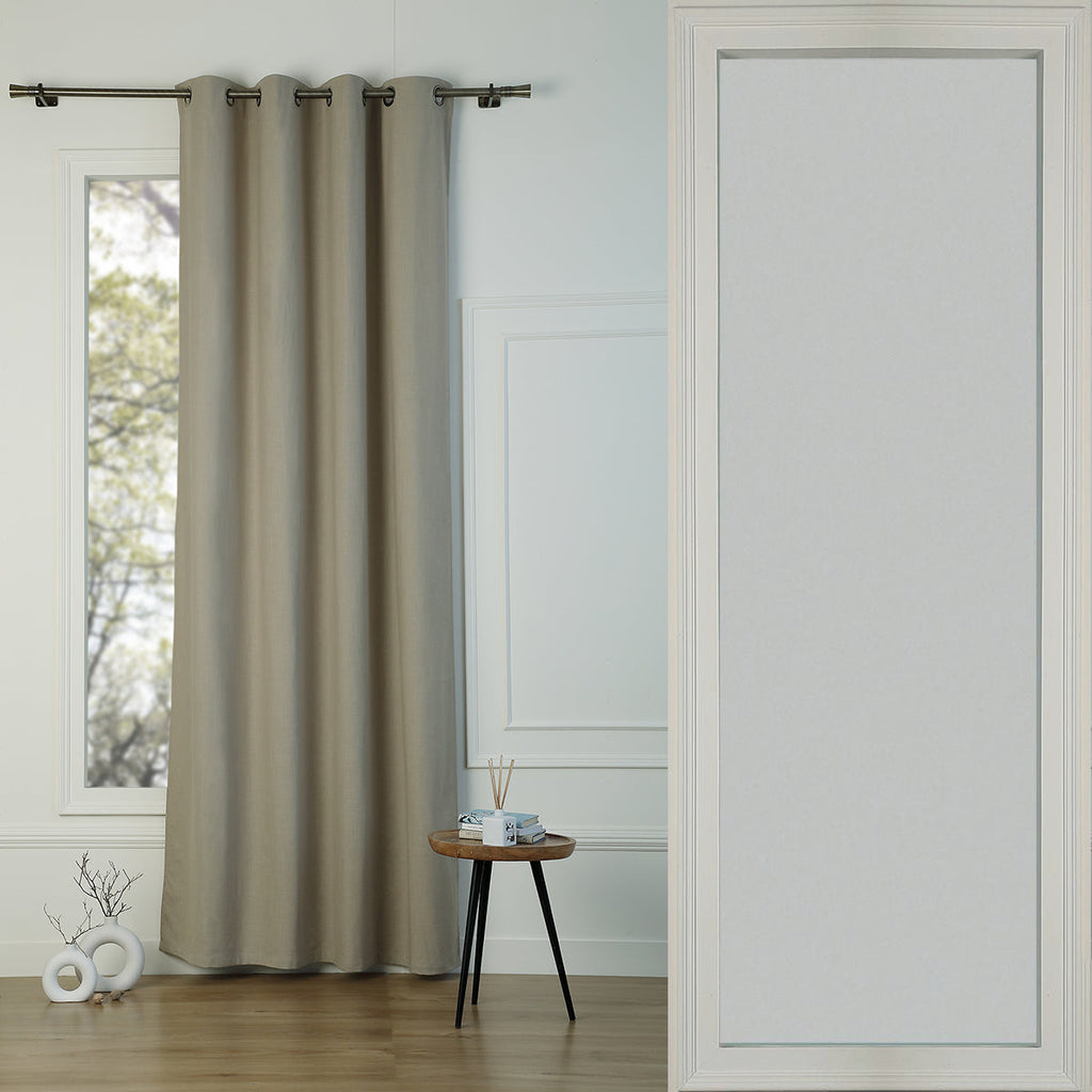 Rideau occultant à oeillets toile de coton 130x260 LOUIS    febronie.com
