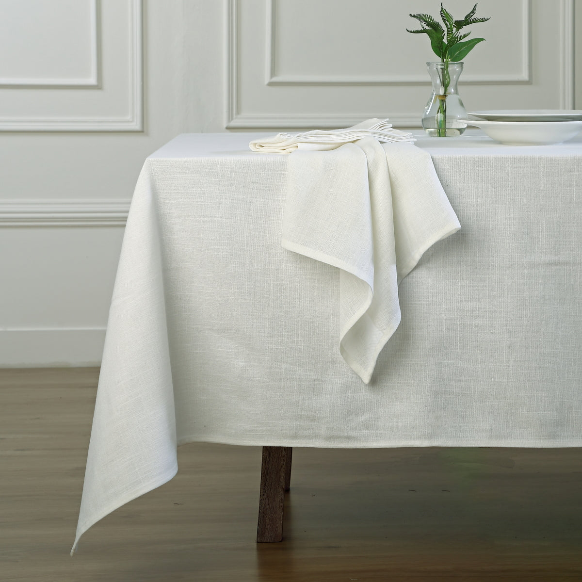Nappe toile de coton 150x300 LOUIS - vert céladon - febronie.com