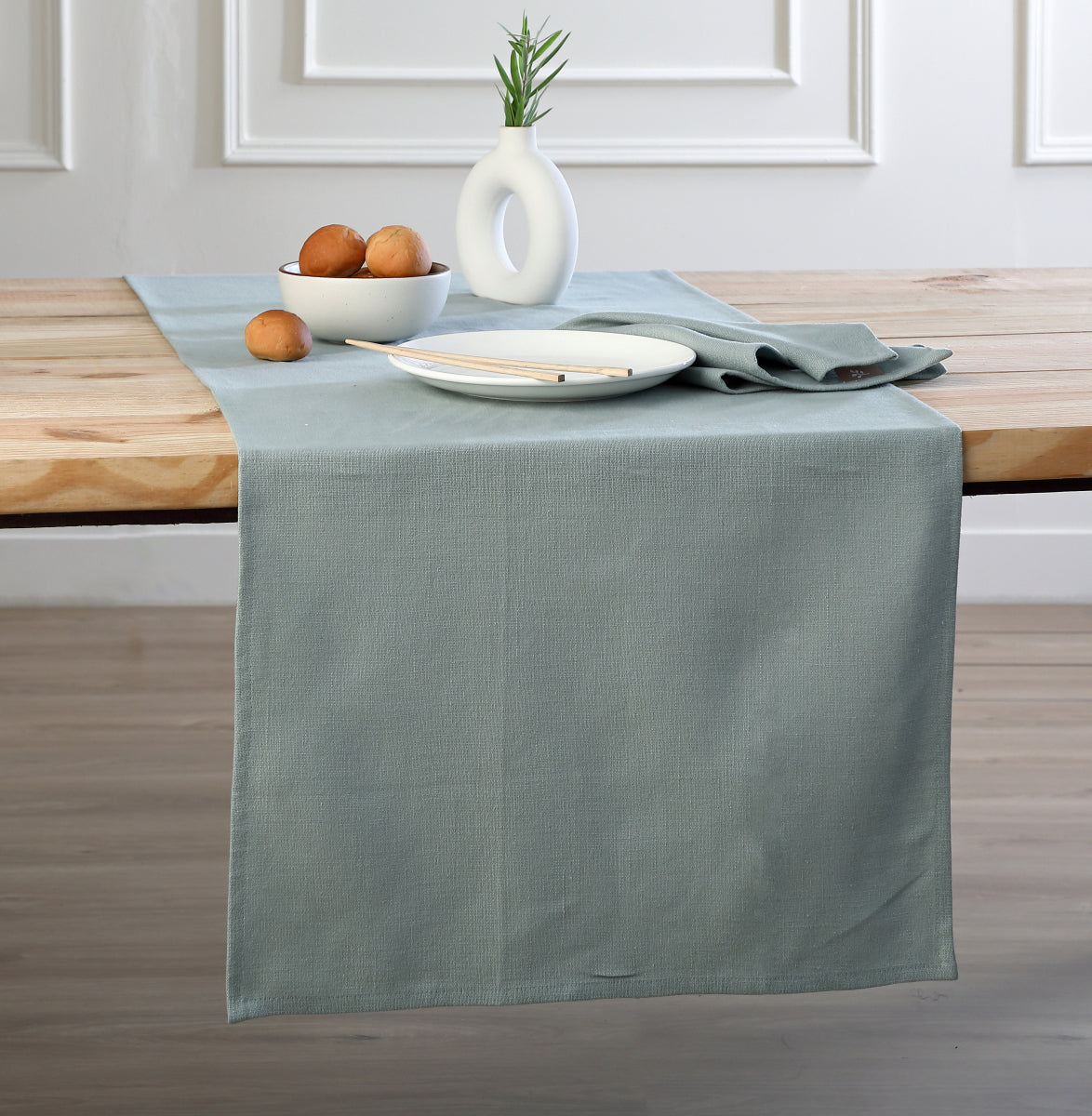 Table runner in cotton canvas LOUIS 50x150