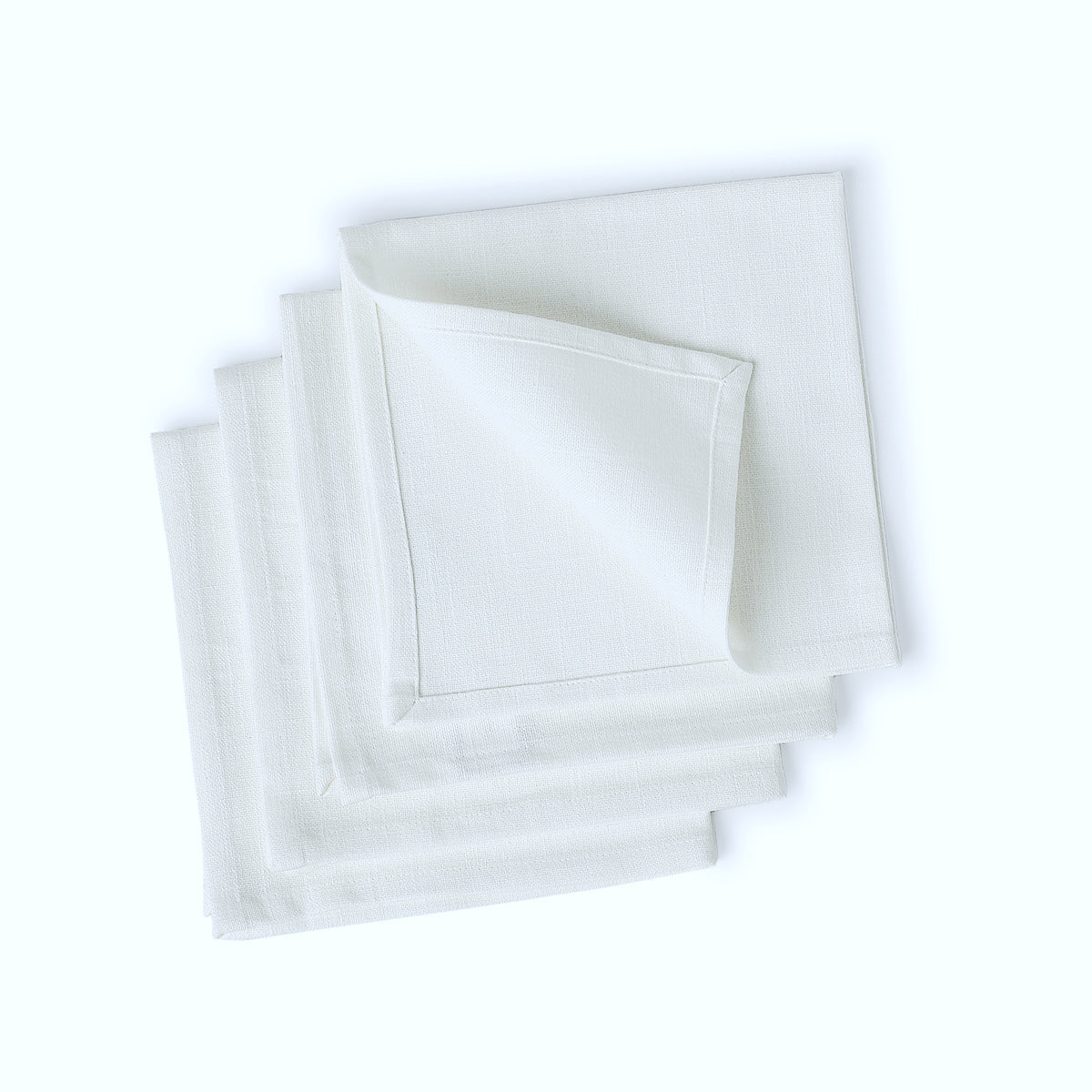 Serviette de table (x4) toile de coton 45x45 LOUIS - fusain - febronie.com