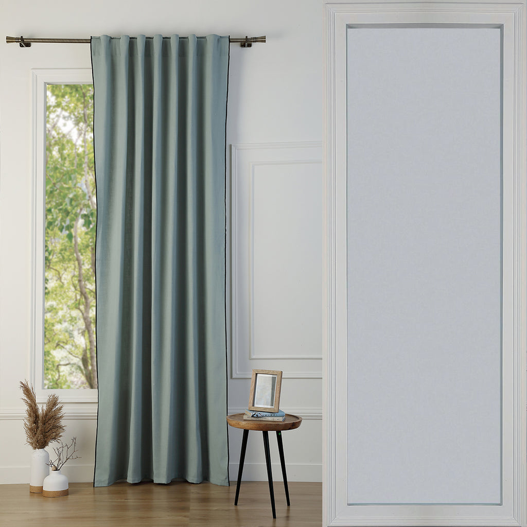 Tab top curtain in cotton canvas 140x260 JULES