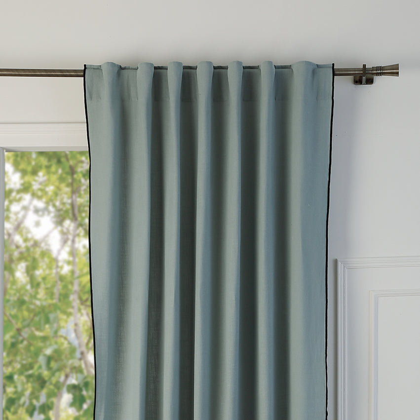 Tab top curtain in cotton canvas 140x260 JULES
