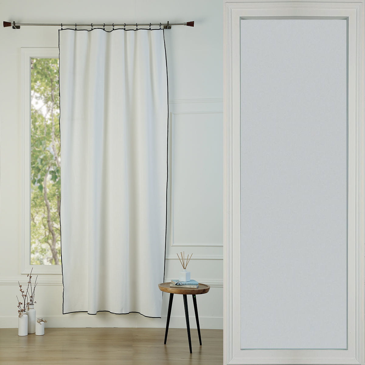 Rideau panneau toile de coton 140x260 JULES