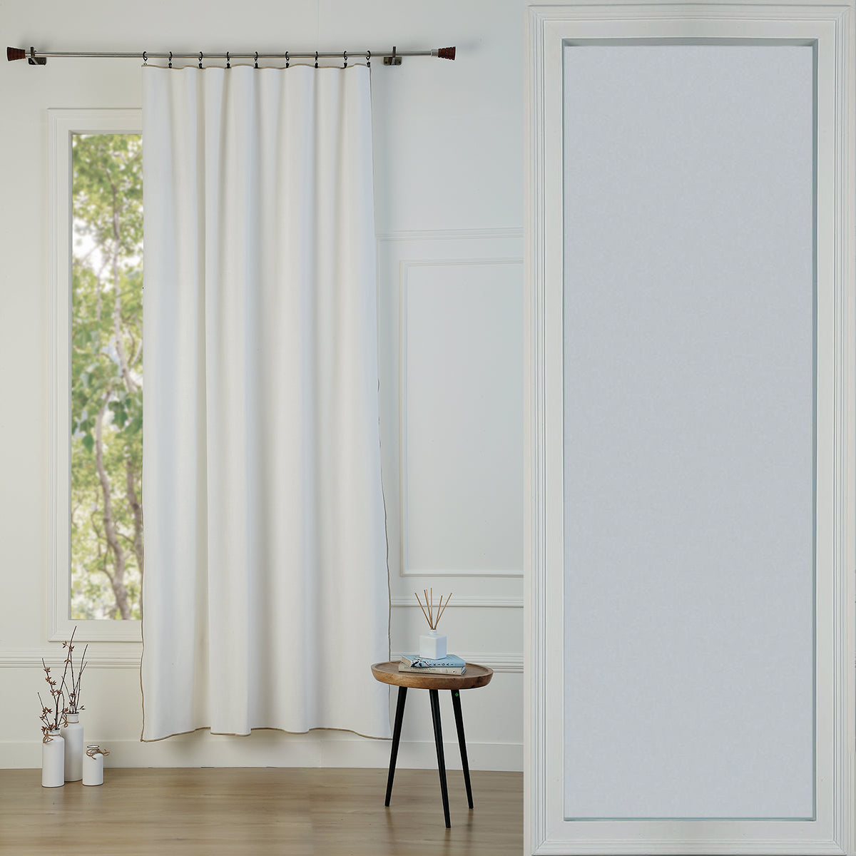 Rideau panneau toile de coton 140x260 JULES