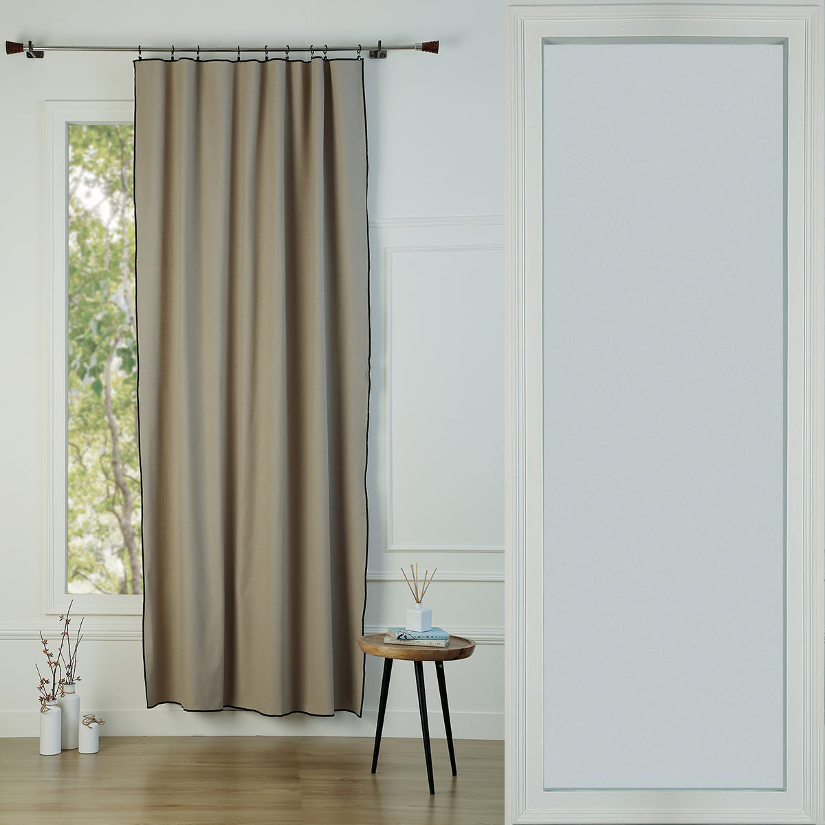 Rideau panneau toile de coton 140x260 JULES