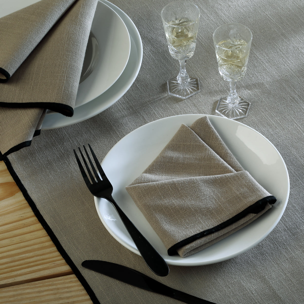 Serviette de table (x4) toile de coton 45x45 JULES