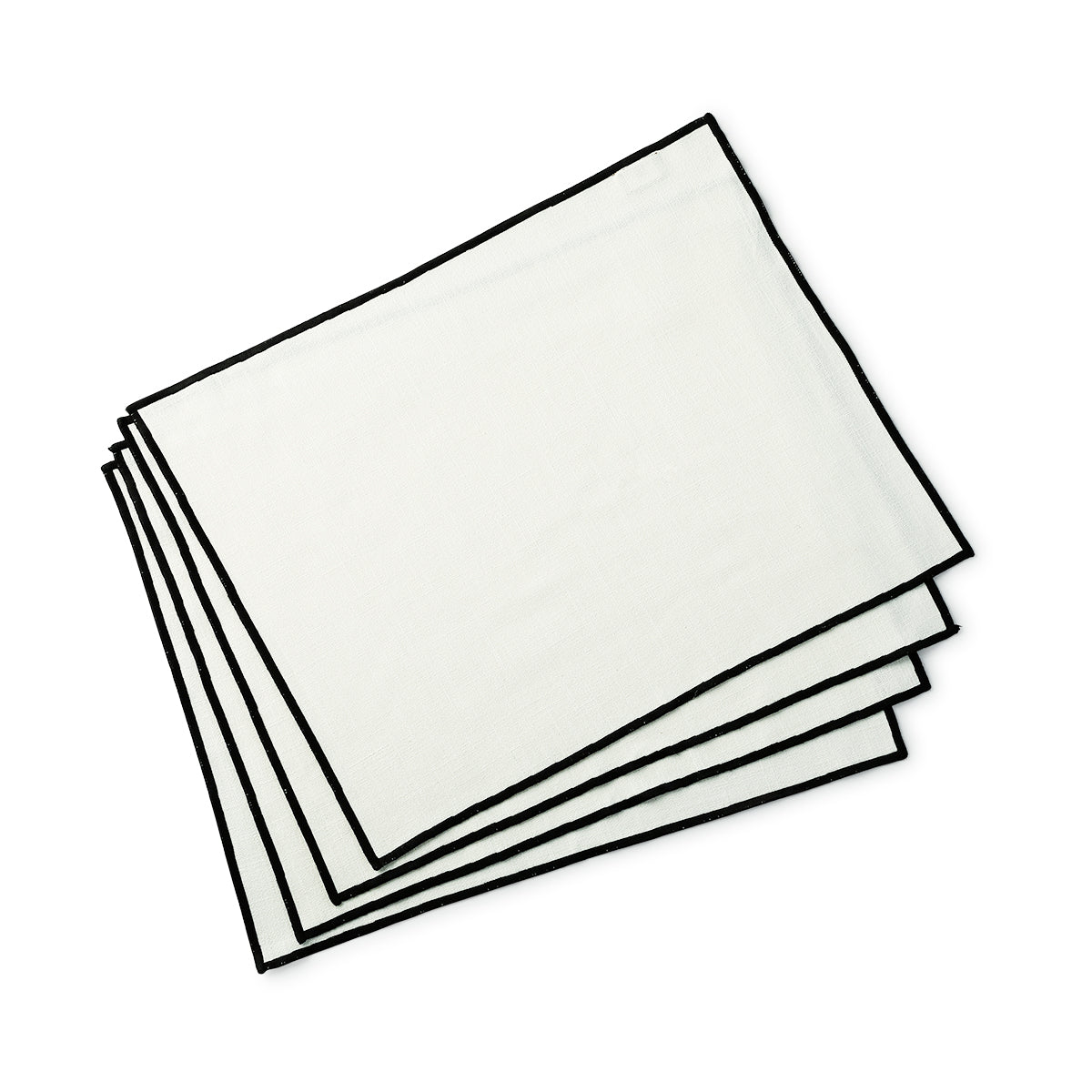 Set de table (x4) toile de coton 35x45 JULES - céladon / noir - febronie.com