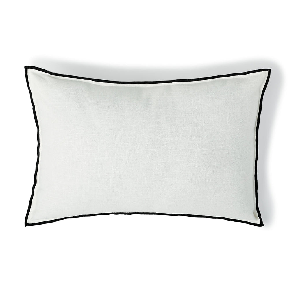 Housse de coussin toile de coton 60x40 JULES - fusain / sable - febronie.com