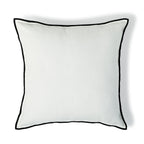 Housse de coussin toile de coton 50x50 JULES - fusain / sable - febronie.com