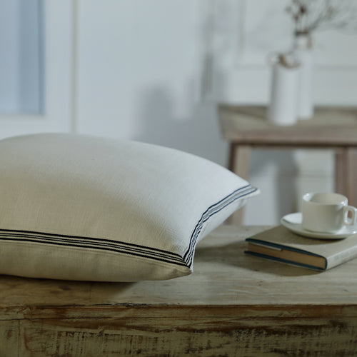 Coussin toile de coton 50x50 VICTOR - fusain - febronie.com