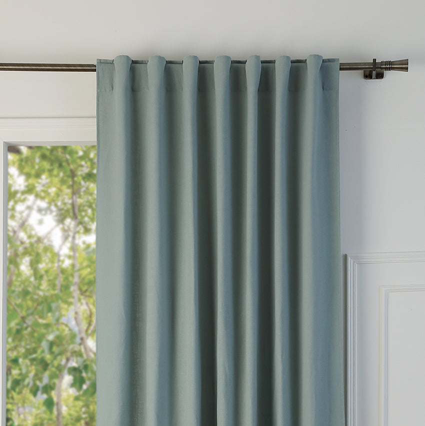 Tab top curtain in washed linen 140x260 PAUL