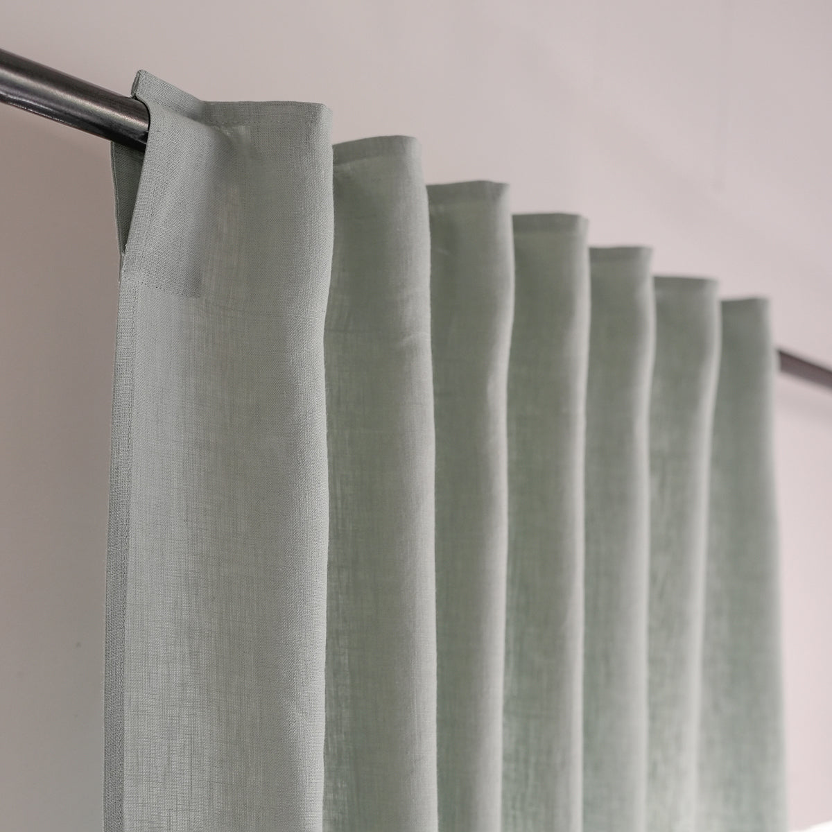 Tab top curtain in washed linen 140x260 PAUL