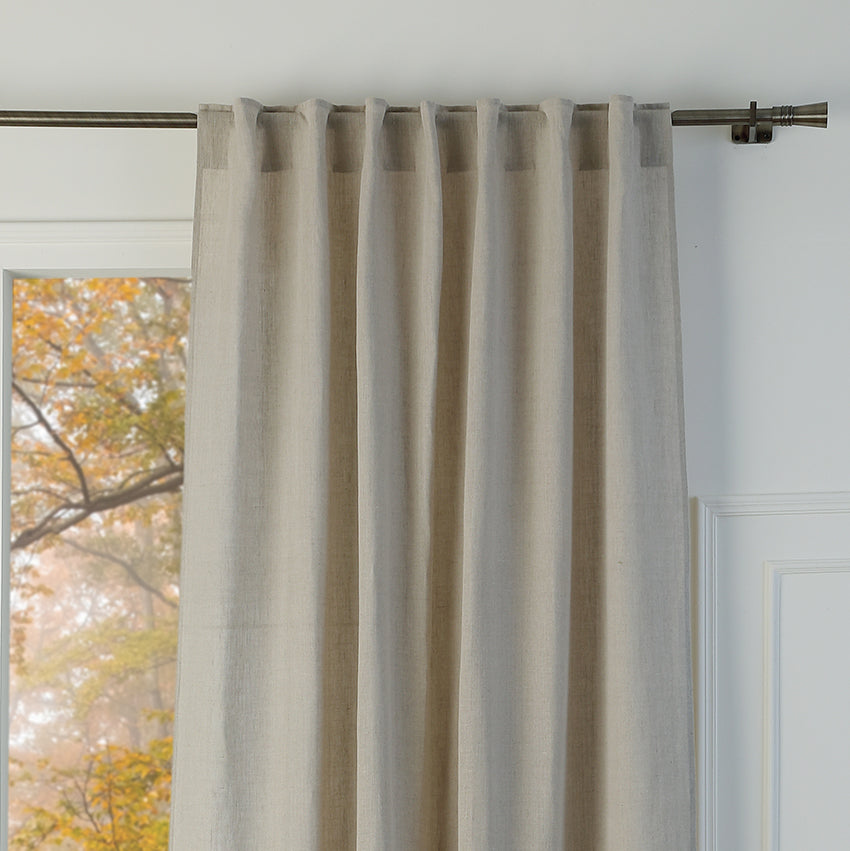 Tab top curtain in washed linen 140x290 PAUL
