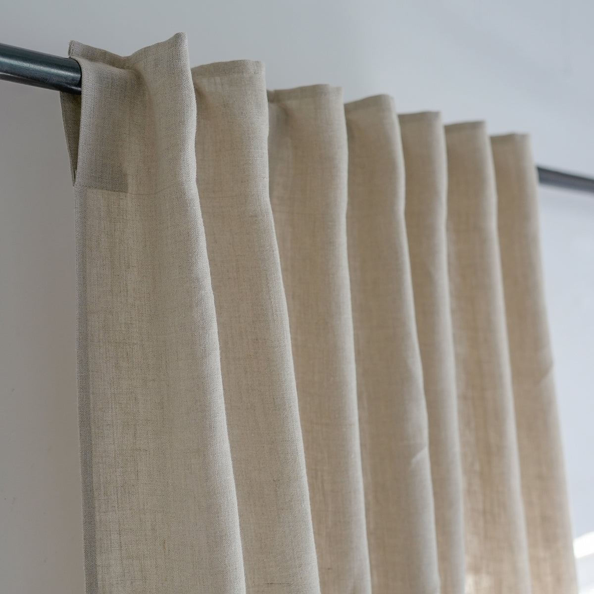 Tab top curtain in washed linen 140x290 PAUL